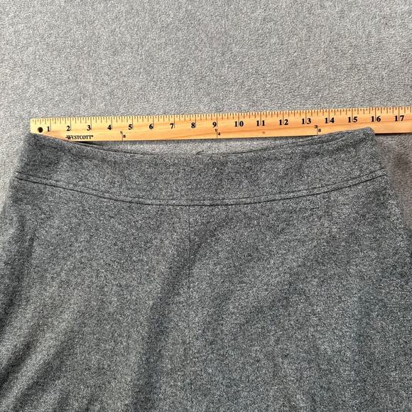Ann Taylor LOFT Mini Swing Skirt Women's 10 Gray Flannel Side Zipper - Picture 4 of 6